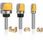 3 pi�ces fraise bois fond rond, m�ches carbide router bits 8mm, fraise pour d�fonceuse pour le bois tendre ...