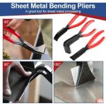 3 pi�ces pince pliante plieuse tole manuelle jeu de pinces � plier la t�le portable largeur 22 mm (0�, ...