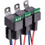 3 pices relais automobile 12v, 4 broches spst avec fusibles  lame ato / atc 30a, normalement ouvert ...