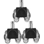 3 pi�ces lot de roulettes pivotantes robustes pour chaise de bureau et fauteuil gamer roues de remplacement ...