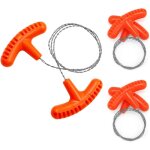 3 pi�ces scies � c�ble en acier inoxydable pour le camping, la coupe du bois et tuyaux, les �quipements ...