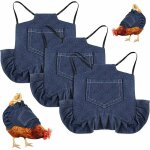 Vurahome - 3 pi�ces standard poulet selle poule tablier poule selle sangle unique denim tablier veste ...