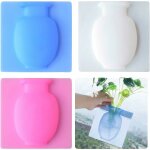 3 pièces vase silicône, vase silicône autocollant, vase collant, vase adhesif, vase mural silicône, décor ... 3 pièces vase silicône, vase silicône autocollant, vase collant, vase adhesif, vase mural silicône, décor ...