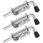 3 pi�ces verrou � boulon loquet � ressort en acier inoxydable loquet ressort robuste pour porte de garage, ...