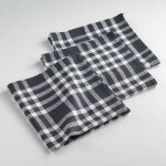 3 serviettes de table tisse traditio noir 45 x 45 cm