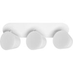 3 spots led plafond / mur salle de bain blancs en aluminium, temprature rglable via interrupteur, ip44, ...