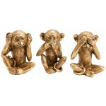 Amadeus - 3 statuettes singes en rsine rien dit, rien vue, rien entendu
