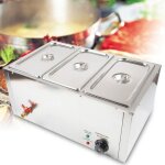 3 x 7 l bain marie , chauffe plat 220v chauffe - plat electrique commercial avec 3 bacs casseroles en ...