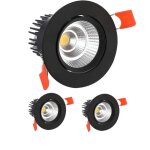 3 x spot led encastrables, 9w cob plafonnier encastr�, blanc froid 6000k, 900lm, ac 220 - 240v, ra?90, ...