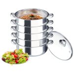 30 cm diam�tre pot � vapeur en acier inoxydable � 5 couches grand cuiseur vapeur cuisine domestique / ...
