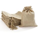30 dragees toile de jute, pochon jute 10x14cm, petit sac en toile de jute, pochon tissu mariage, petits ...