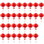 30 lanternes rondes en papier rouge � suspendre, d�corations pour le nouvel an 2023, la f�te du printemps, ...