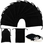30 pcs noir pochon bijoux avec cordon pour rangement de bijoux sacs de bonbons de noce no�l emballage ...