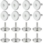 30 pcs pied de meuble a visser m6, pieds de nivellement meuble en fer et plastique, pied de table chaise ...