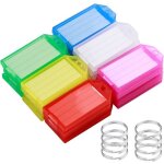 30 pcs porte - cl�s, porte cl�s porte clef en plastique de 5 cm avec �tiquettes en papier vierge et couverture ...
