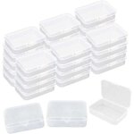 30 pcs transparent mini bo�te de rangement, plastique conteneurs de stockage bijoux organisateur bo�te ...