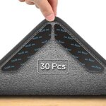 30 pi�ces autocollants antid�rapants pour tapis, clips antid�rapants pour tapis, r�utilisables, adapt�s ...