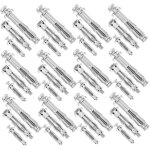 30 pi�ces boulons expansion acier galvanis� pour plaques de pl�tre chevilles creuses avec �crous de fixation ...