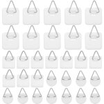 30 pi�ces crochet adhesif mural , accroche tableau adhesif invisibles, attache murale sans percer, fixation ...