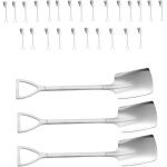30 pi�ces cuill�res � glace en acier inoxydable pour desserts et fruits, id�ales pour restaurants familiaux ...