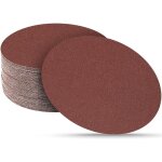 30 pi�ces disque de pon�age, 180 mm rond disques abrasifs � non trous papier poncer � grain 120 pour ...