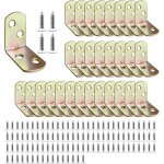 30 pices equerres metal 30x30x18mm, querre de fixation renforce 90 degrs avec vis, equerre charpente ...