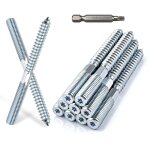 30 pi�ces tige filet�e m8 x 60 mm vis double filetage argent tige filet�e acier zingu� vis b�ton sans ...