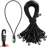 30 tendeurs �lastiques 25 cm crochets, sangles multifonction noires pour b�che / tentes / bagages / camping ...