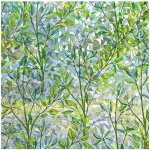 30 x 200cm film fenetre anti regard effet arc - en - ciel, electrostatique vitre motif de feuille verte ...