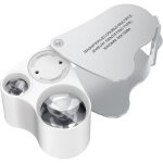 30 x 60 loupe bijoutier, led loupe eclairante horloger, gemmes bijoux pierres timbres pieces montres ...