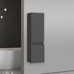 Aica sanitaire - 30(l)x30(p)x110(h)cm meuble salle de bain anthracite meuble colonne salle de bain à ... Aica sanitaire - 30(l)x30(p)x110(h)cm meuble salle de bain anthracite meuble colonne salle de bain à ...