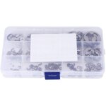 300 pcs e clip set acier inoxydable e type anneau de retenue circlip assortiment kit m1. 2 m15