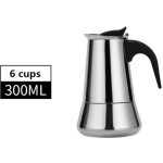 300ml - b - cafeti�re moka style europ�en, en acier inoxydable 304, percolateur de latte avec 12 tasses ...