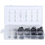 300pcs e - clip snap ring shop assortiment noir circlip kit externe anneau de retenue assortiment 2mm ...