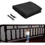 300x79cm filet de s�curit� enfant pour escaliers - noir, filet de protection pour balcons, filet anti ...