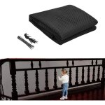 Linghhang - 300x79cm filet de scurit enfant pour escaliers - noir, filet de protection pour balcons, ...