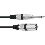30225197 xlr cble adaptateur [1x xlr mle 3 ples - 1x jack mle 6, 3 mm (stro)] 5. 00 m noir - omnitronic ...