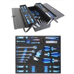 304060 - caisse � outils m�tallique outillage assortis 55 pi�ces -
