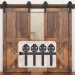 [jamais utilis�] 305cm kit de quincaillerie porte coulissante rail de porte coulissante pour grange garage ...