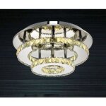 30cm 36w plafonnier en cristal miroir acier inoxydable rond moderne led luminaire lustre eclairage blanc ...
