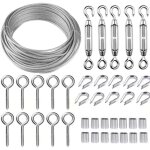 30m corde en acier inoxydable  suspendre kit, kit cable mtallique, 2mm cable en acier inoxydable revtu, ...
