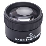 30x loupe de bijoux, m�tal portable grossissement optique, loupe de poche pour pi�ces de monnaie timbres ...