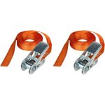 3209eurdat sangle � cliquet, orange, 5m x 25mm sangle (lot de 2)