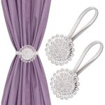 32cm embrasses de rideaux magn�tiques cristal, 2pcs boucles � rideaux magn�tiques, embrasses de retenues ...