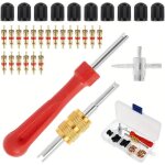 33 pcs demonte obus valve pneu, demonte obus, obus de valve, avec 20 obus de valve, extracteurs de noyau ...