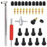 33pcs demonte valve pneu outil, valve core remover pour voiture remplacement, valve core 10pcs, 4 - 1 ...