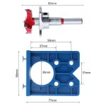 Ineasicer - 35 mm gabarit de percage charniere de forets  charnire dissimule en foret guide, gabarit ...