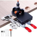 35mm cach� charni�re per�age jig trou ensemble, mat�riau en alliage d'aluminium, double clip fixe plus ...