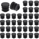36 pcs bouchon en plastique rond, bouchons d'extr�mit� de tube noirs, 14mm(0. 55 pouce) pour pieds de ...