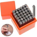 37 pi�ces lettre � frapper 3mm poincon metal a frapper lettres et chiffres � frapper, tampon alphabet ...